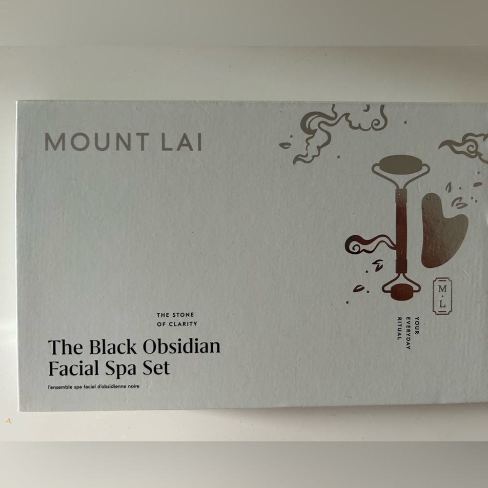 NEW Mount Lai Black Obsidian Facial Spa Set